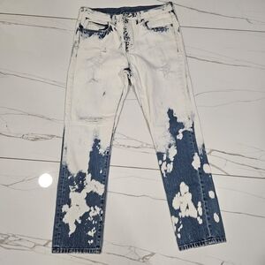Gucci Blue and White Denim Jeans